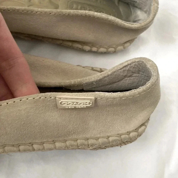 Coach 8 June Espadrilles in Silver and Gold with Suede Material - Picture 6 of 8
